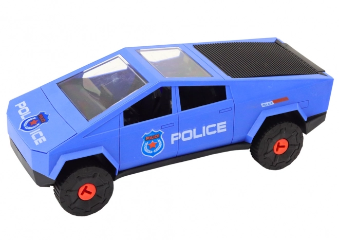 Bouwpakket Modern auto met quad en caravan voor doe-het-zelvers Blauw