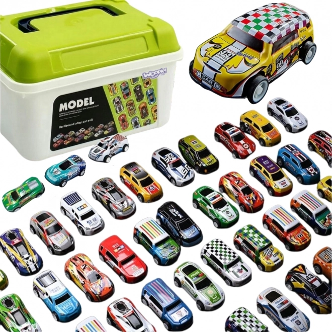Racing Car Set WOOPIE 30 pcs with Map