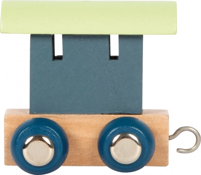 Wooden Wagon Small Foot Polar Alphabet Train - Blue