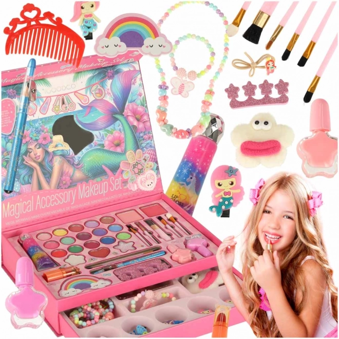 Children's Cosmetic Set with Suitcase and Mermaid