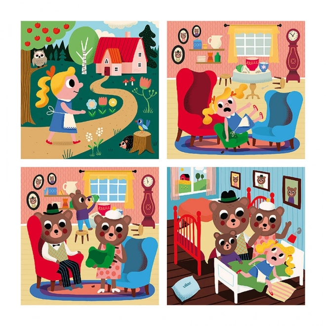 Vilac houten puzzel Goudlokje 4 in 1