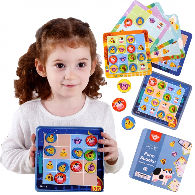 Tooky Toy Sudoku Spiel für Kinder - Bauernhof Edition