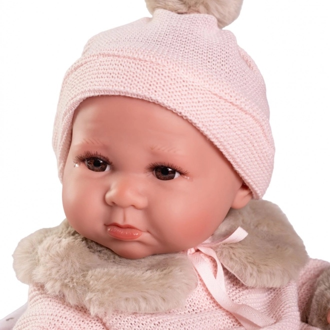 Echte baby pop Luca met een volledig vinyl lichaam 42 cm