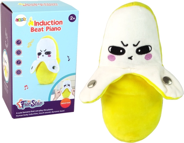 Interactive Plush Banana with Sound 22 cm – Yellow