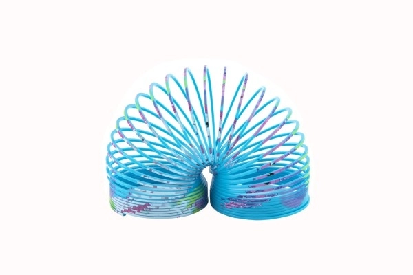 Kleurige springveer met eenhoornmotief - 6,5 cm