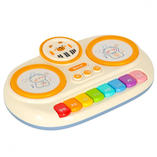 Piano éducatif interactif pour enfants couleur beige