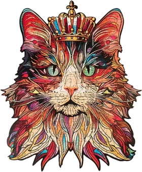 Houten puzzel Kattenkoning van Puzzle Paradise