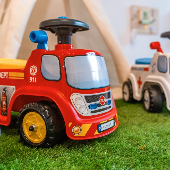 Rijdende brandweerwagen met claxon voor kinderen van FALK