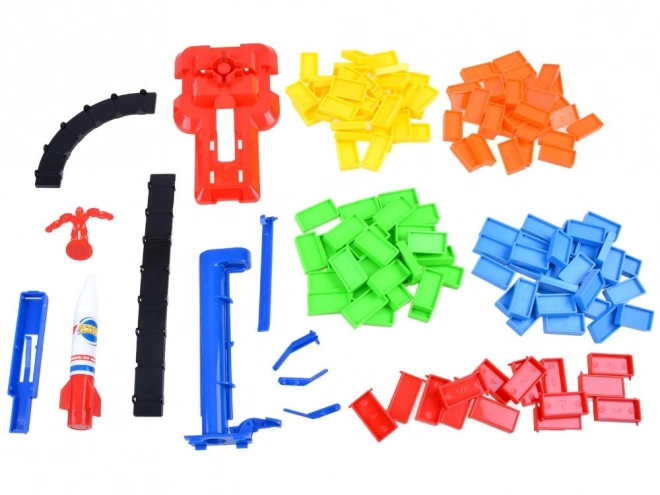Kosmische domino met raket - educatief speelgoed