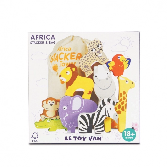 Le Toy Van Petilou Stapeltoren Afrika 9 stuks