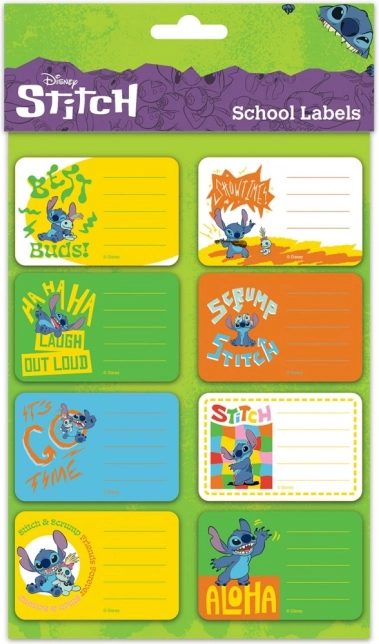 Étiquettes autocollantes pour cahiers à motifs Lilo & Stitch