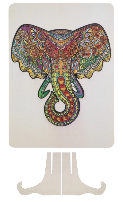 Contour houten puzzel olifant