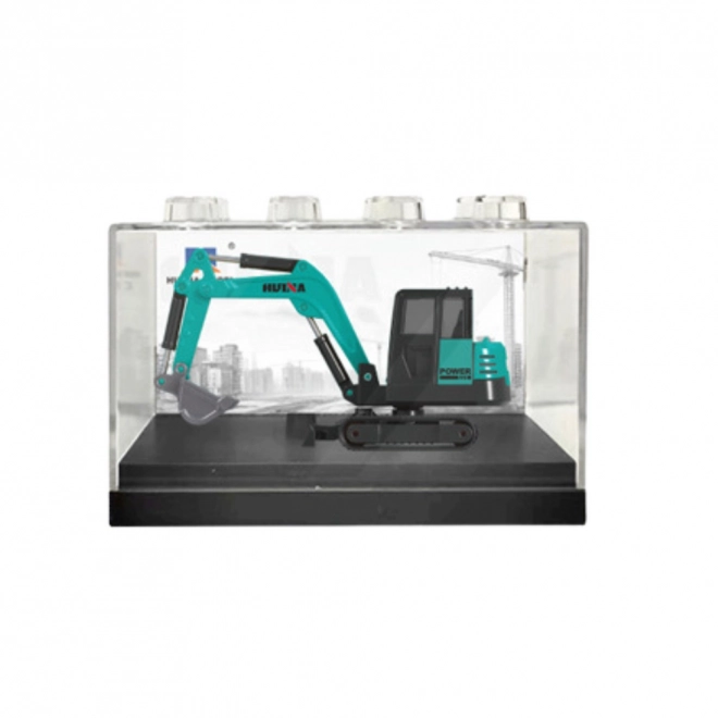 Verzamelmodel van groene rupsgraafmachine huina 1:80