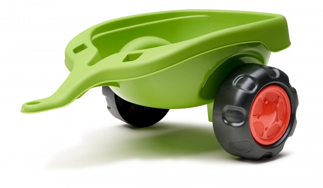 Rijdende tractor Claas met aanhanger, lader en schep