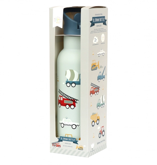 A Little Lovely Company Trinkflasche aus Edelstahl 500 ml – Fahrzeuge