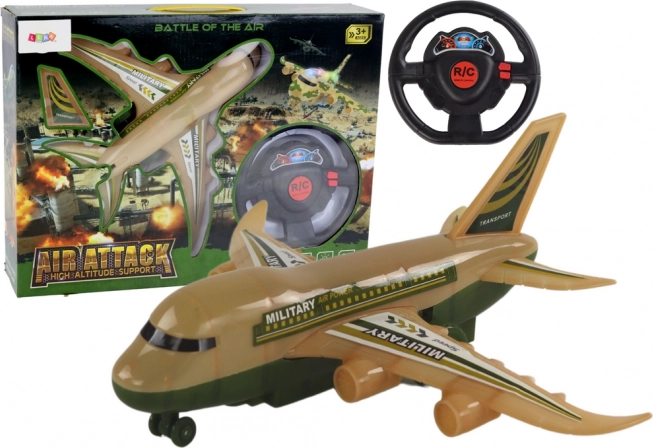 Remotely Controlled Military Aircraft RC with Camouflage and Lights