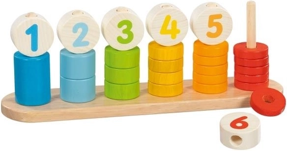 Goki Wooden Puzzle Learn to Count - Faces
