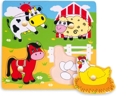 wooden insert puzzle farm animals