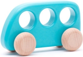 Light Blue Wooden Bus for Kids