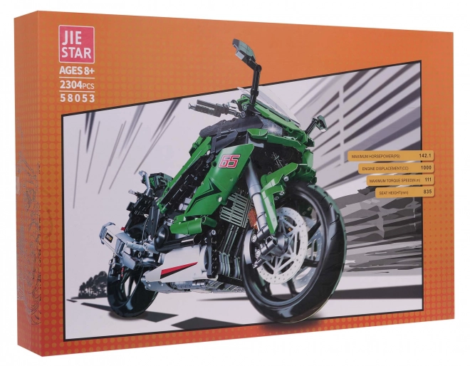 Construction Set Green Sport Motorcycle 2304 Pieces
