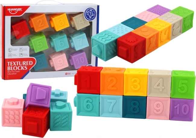 Set of Educational Rubber Blocks for Children