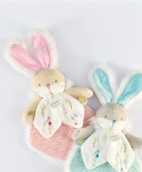Doudou Gift Set Pink Friend Bunny