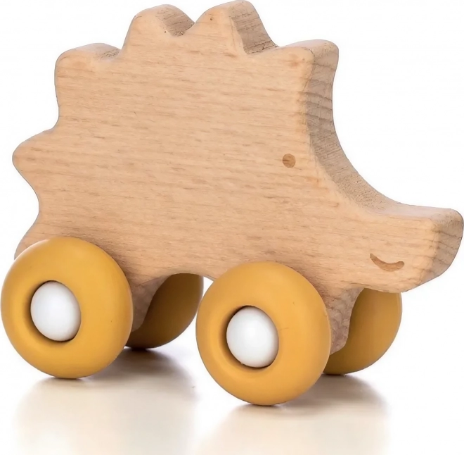 Houten rijdende egel
