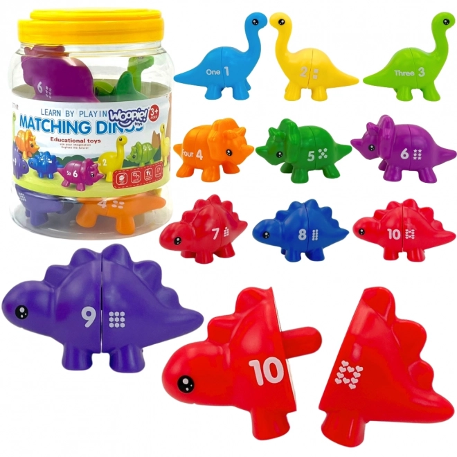 Montessori-Dinosaurier-Set zum Lernen von Zahlen und Farben