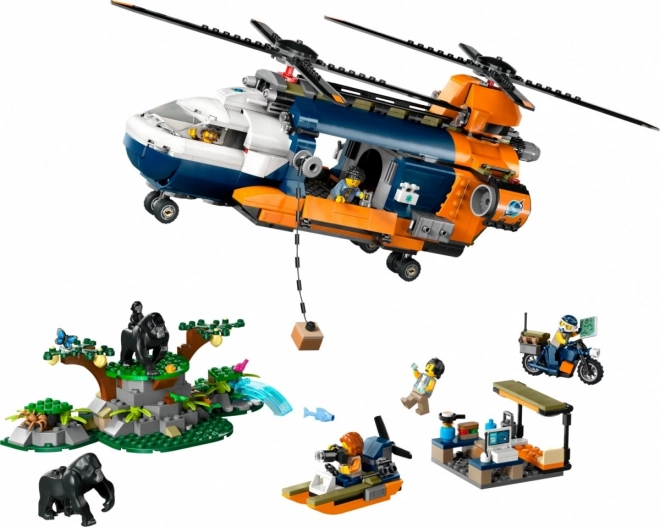 LEGO City 60437 Jungle Onderzoekshelikopter bij de Basciskamp