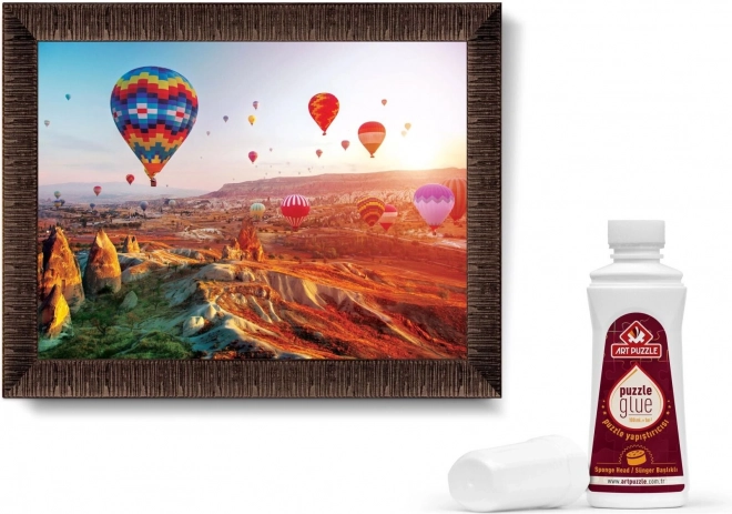 ART PUZZLE Puzzle with frame and glue 3in1 1000 pieces – Balloons over Cappadocia