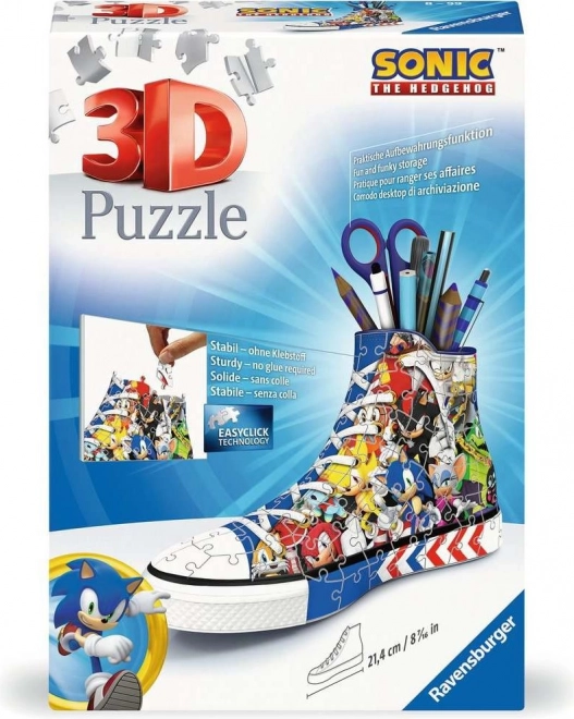 Ravensburger 3D Puzzle Sneaker Sonic the Hedgehog 112 Pieces
