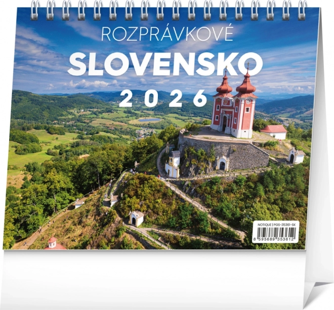 Calendrier de bureau Le Slovaquie féerique 2026