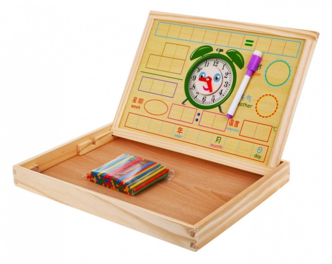 Houten magnetisch bord voor kinderen 3+ Educatieve set + accessoires