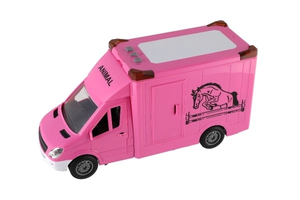 Roze paardenwagen met effecten