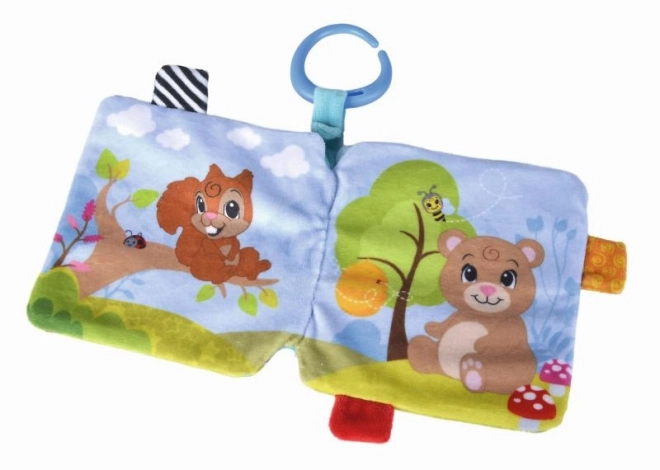 Pluchen boekje met bosdieren - 17 cm
