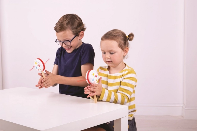 Bigjigs Toys Houten draaibare trommel sterren 1 st