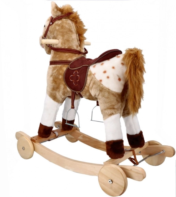 Schommelpaard Mustang met wielen