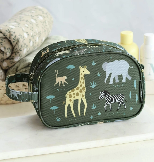 A Little Lovely Company Toiletry bag – Animals of the savannah