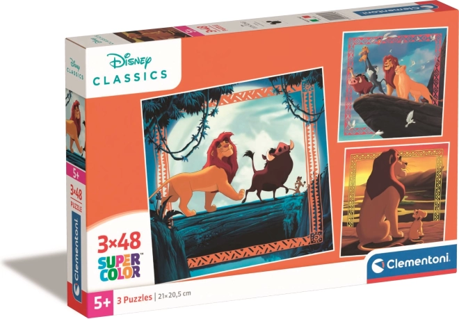 Puzzel De Leeuwenkoning 3×48 stukjes CLEMENTONI