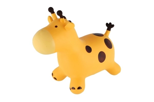 Springende giraffe - rubber, pastelroze