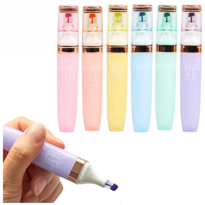Pastelkleurige markeerset 6 stuks