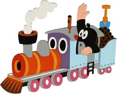 DoDo Grote houten decoratie Mol in de locomotief