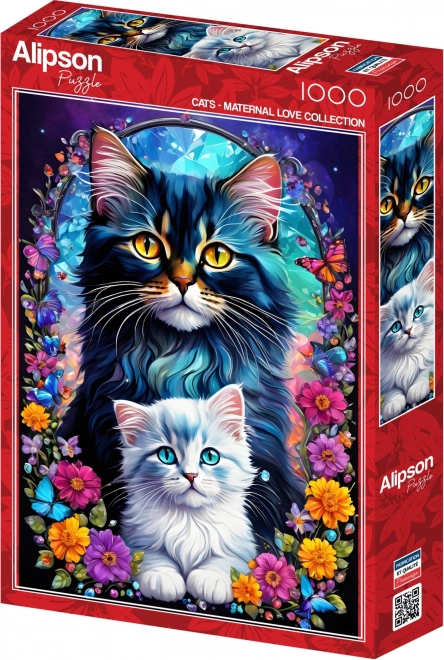 Puzzel Moederlijke Liefde: Katten 1000 Stukken