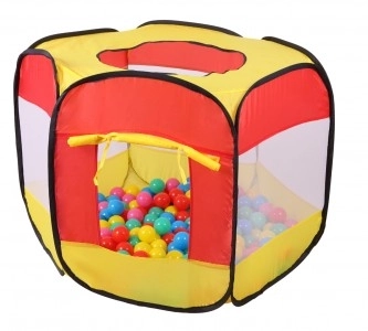 PIXINO Droog zwembad, tent met ballen rood-geel