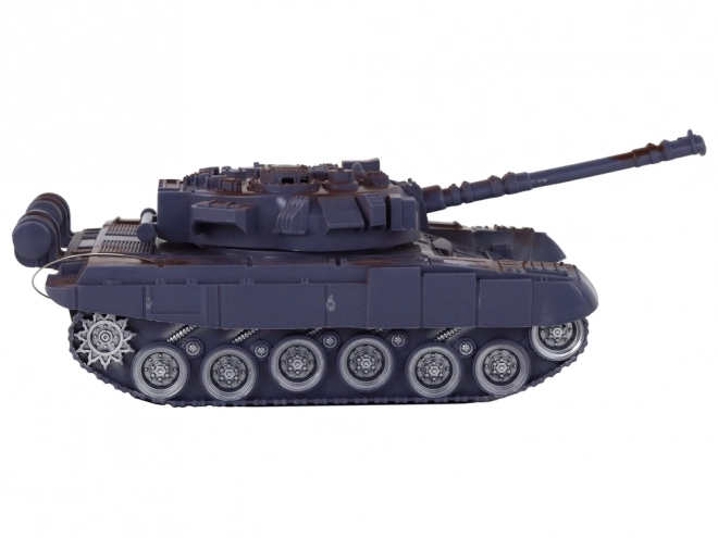R/C op afstand bestuurbare tank Licht Geluid Marineblauw 1:18 27MHz
