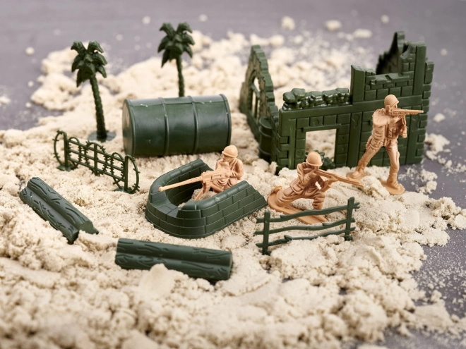 Set soldaatfiguren + militaire basis 114 onderdelen