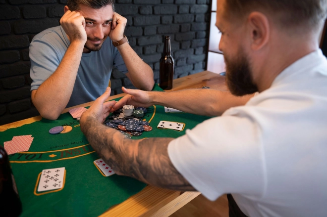 Poker- en blackjackset – 500 fiches, 2 kaartspellen, dobbelstenen, speelmat, afsluitbare koffer