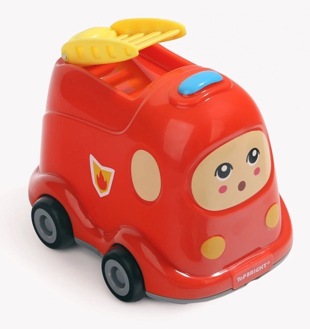 TOP BRIGHT Puzzle en bois avec jouet : Camion de pompiers 24 pièces