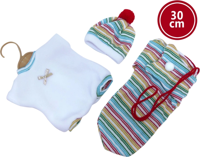 Llorens outfit for baby doll 30 cm – 3-piece set with carry bag