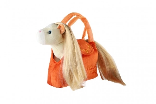 Eenhoorn in handtas - oranje 18 cm